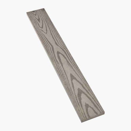 Täcklist till komposittrall 2800 x 70 x 12 mm ljusgrå - Biltema