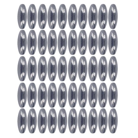 50 stk Oval Magnet Svart Magnet Stein Egg Magnet Leke Sett Læringsverktøy for Barn Studenter 35x13mm / 1.38x0.51in NO.0501