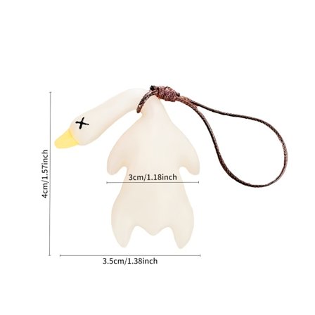 UV Reaktiv Farveskiftende And Bil Spejl Charm – Sjov & Sød Auto Indretning, Sollys Sensitiv And Figur