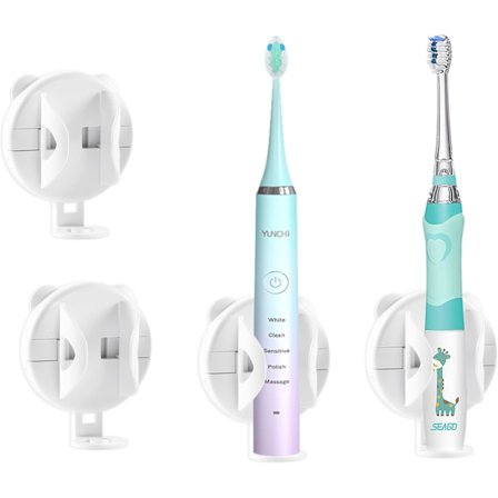 2 kpl seinäkiinnitettävää sähköhammasharjan pidikettä, itseliimautuva