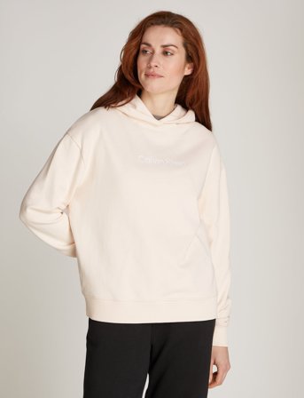 Calvin Klein Hero Logo Hoodie - Cream - XS
