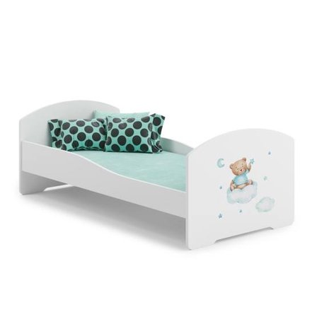 KOBI Barnsäng - Luk Med Madrass - Blue Bear - 160 x 80 Cm - Litenleker