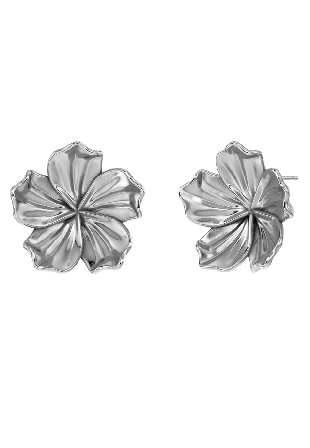 Edblad Jasmine Studs L Steel Smycken & klockor Dam Grå ONESIZE