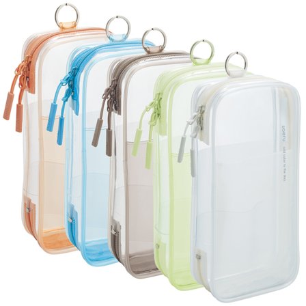 Lihit Lab Pennfodral Soeru Round Zip Clear