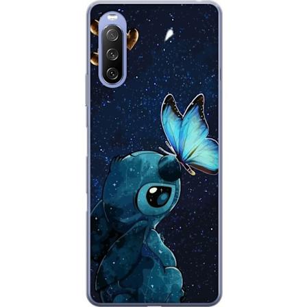 Sony Xperia 10 III Gjennomsiktig deksel Stitch sommerfugl