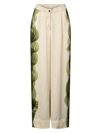 Rabens Sal R Swirl Pleat Wide Pant - Briana Kräm