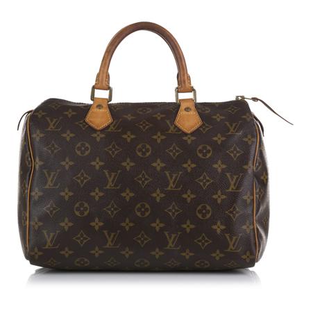 Louis Vuitton Vintage Monogram Speedy 30 Canvas Monogram Canvas France brun, Dam Vintage Väskor, Dam, Storlek: ONE SIZE