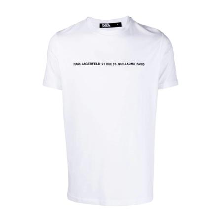 Karl Lagerfeld, T-Shirts Wit, Heren, Maat:L,Cotton