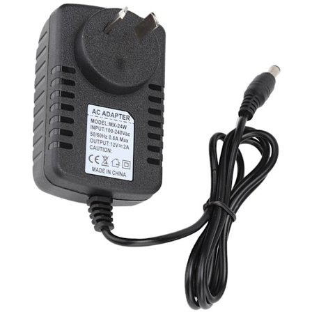 24W 12V2A AC Adapter Lader Strømforsyning 5.5mm*2.5mm 5.5mm*2.1mm Plugg