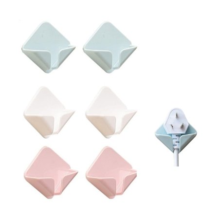 6 stk kabelholder, pluggkrok - Med kabelorganisatoren, pluggen