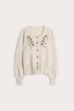 Newbie | Cardigan i ullblanding Newbie Woman | Melert beige