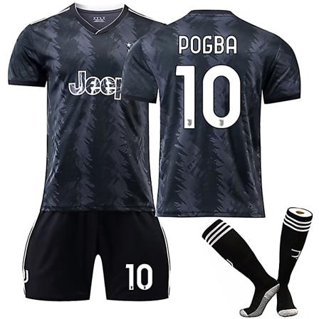 22/23 Ny säsong Borta Juventus F.C. POGBA Nr 10 Barn Jersey-paket Barn-28