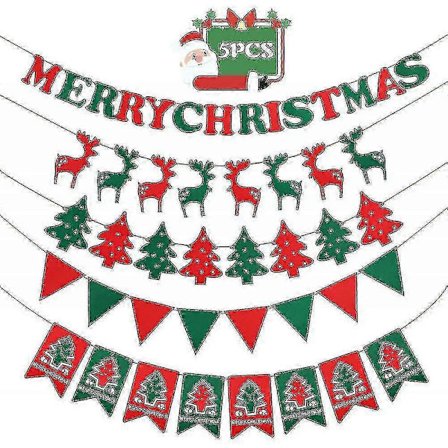 WJTG Julbanners Julbanners God Jul-dekorationer Jul-fönsterdekorationer J[D]