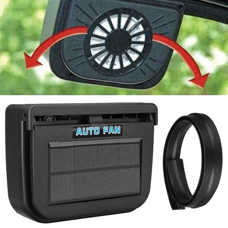 Ny solcelledrevet bilventilator luftventil køler bilkøler ventilationssystem