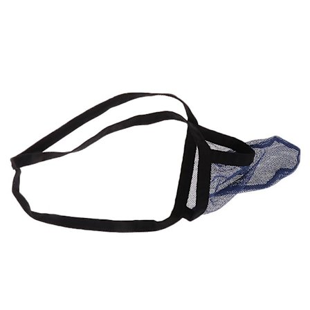 Sexy lav midje mesh U konveks pose stringtruser undertøy T-bukser Xl svart for menn