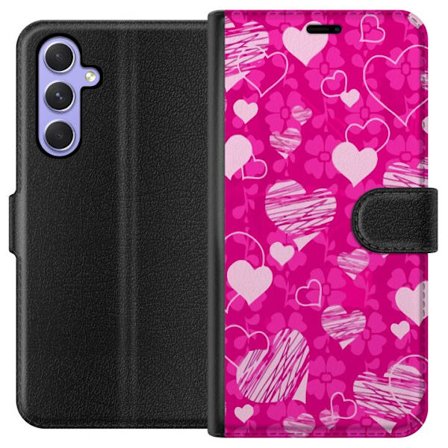 Kompatibelt Plånboksfodral till Samsung Samsung Galaxy A54 PopHjärtMönster