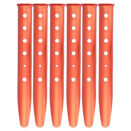 6st Orange U-formad Tältspik Aluminiumlegering Camping Strand Sand Pinne Snö Mark Stake