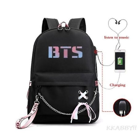 Kpop Grupper Ryggsäck USB Laddning Vattentät Affärs Skolväska Tonåringar Laptop Rese Ryggsäck Mochila Skolväska