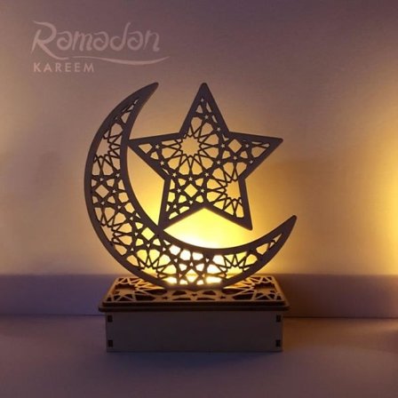 Ramadan eid mubarak dekoration LED-lampa
