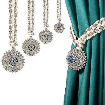 Gardinknapper Blå 4 Stykker Gardinholder Tau Gardinholder Knapper