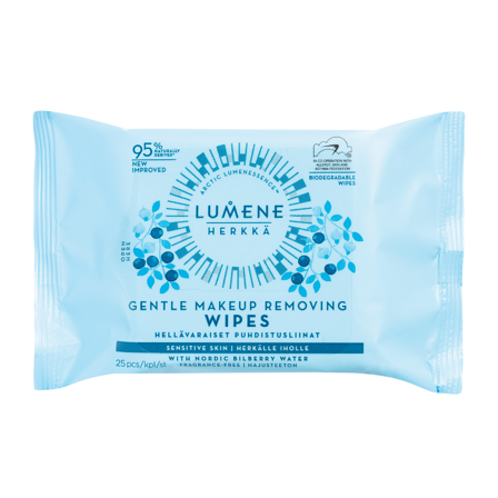Lumene Gentle Makeup Removing Wipes, 25 stk.