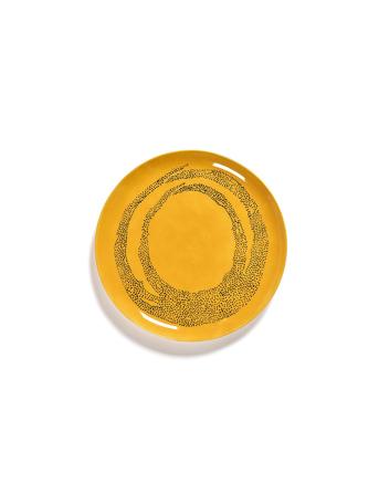 Serax Plate L Yellow-Dots Black Feast By Ottolenghi Set/2 Gul