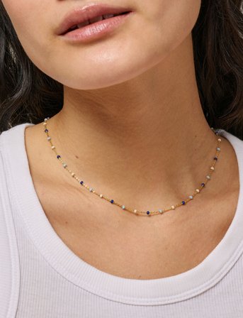 Enamel Copenhagen Necklace, Lola - Gold - ONE SIZE x 40