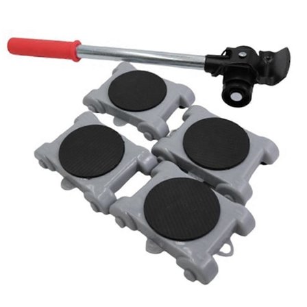 Kraftig Möbellyftare Port Flyttare Glidskenor Hjul Möbel Flyttverktyg Set Hjulrulle Stång M