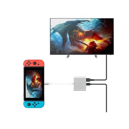 USB Typ C till 1080P HDMI Adapter Switch PD Strömport Hub USB-A 3.0 Konverter för Macbook Air/iPad YEMAESRE