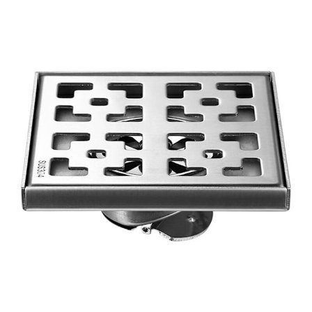 15*15cm Harjattu Neliönmuotoinen Suihkukaivon Kansi, Ruostumaton Teräs Lattiakaivo