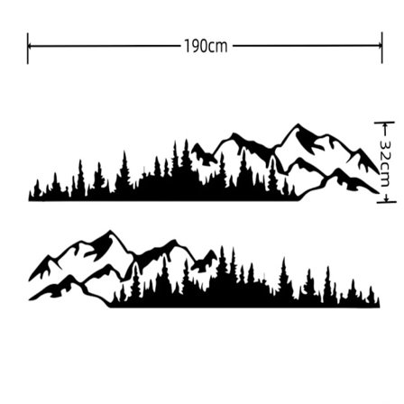 Rv Camper Dekaler Jeep Body Decals SORT 190X32CM