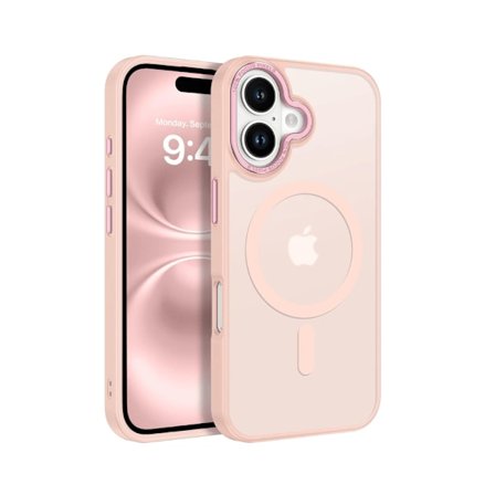 iPhone 17 Skal - Magsafe Frostat Skal – Rosa rosa