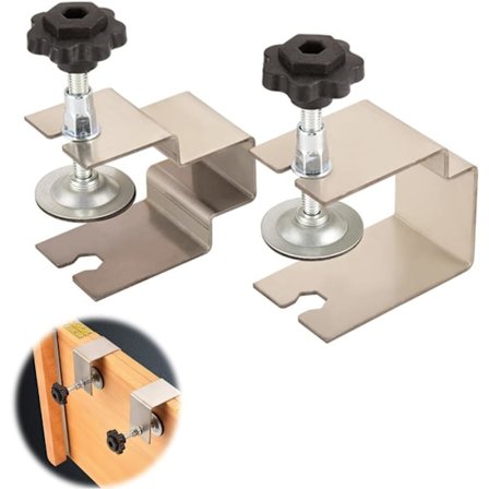 2 stk. C-klemmer Justerbar monteringsklemme til skuffeinstallation Rustfrit stål Egnet til træbearbejdning og reparationer i hjemmet