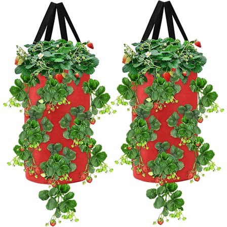 Jordbær dyrkningspose, 2 pakker 10 gallon plante dyrkningsposer åndbar dyrkningspose med