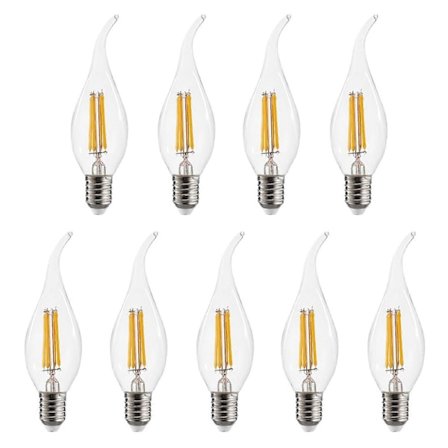 4W LED-lampa E14 LED-lampor Varmvit 2700K Vintage Stil LED-lampa 40W motsvarande, 9-pack [DB]