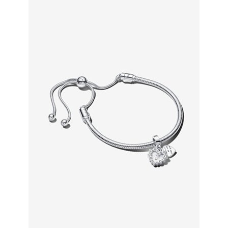 Pandora - Glittrande Hjärthänge Armbandsset - Sterlingsilver