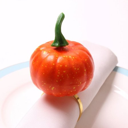 2 stk Halloween Serviet Spænde Græskar Mund Ring 1 1