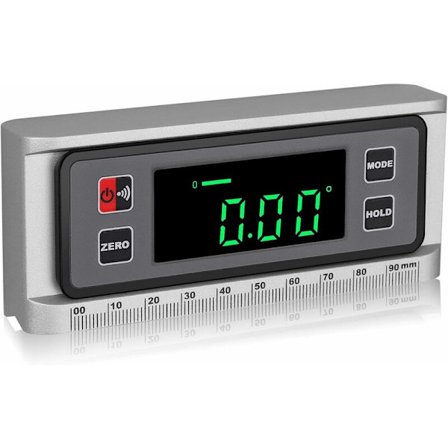 XUNTOP Digital Protractor Inclinometer med skala 4 × 90° Nivåhus med V-spår Magnetisk bas LED Vattentät Vinkelmätare Vinkel Finder Bev