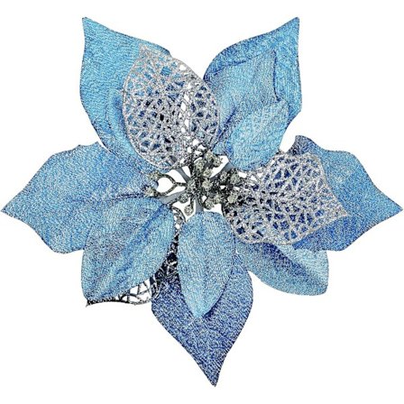 20-pack 8,7 tum breda 3-lagers röda glitterjulstjärnor med pinnar Julgranspynt för röda julgranar