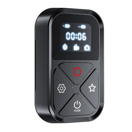 TELESIN GP-RMT-T10 Vanntett Smart BT Trådløs Fjernkontroll med LED-Skjerm 80 Meter Lang [DB]