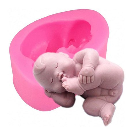 3D Silikon Babyform för Tårtdekoration Söt DIY Godis- och Chokladform