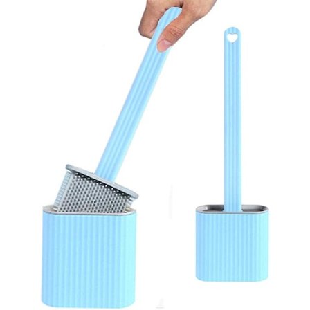 Toalettbørste Sett, Silikon Toalettbørste, Silikon Toalettbørste, Toalettbørste Sett, Silikon, Toalettbørster Og Holder Uten Boring, Toalettbørster