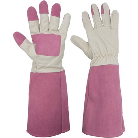 Rosenskurna trädgårdshandskar för män och kvinnor, anti-taggar långa handskar