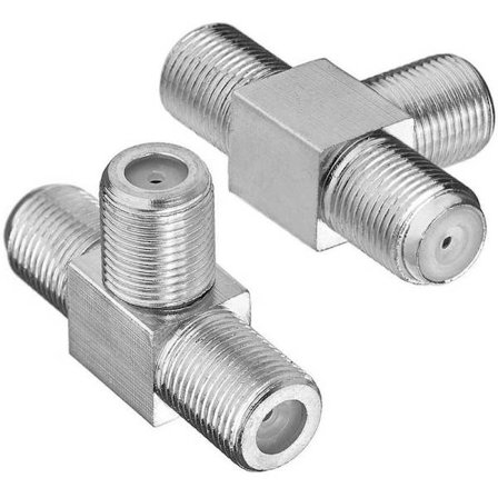 TV-splitter, fordeler 2-vejs T-adapter til satellitsystemer til