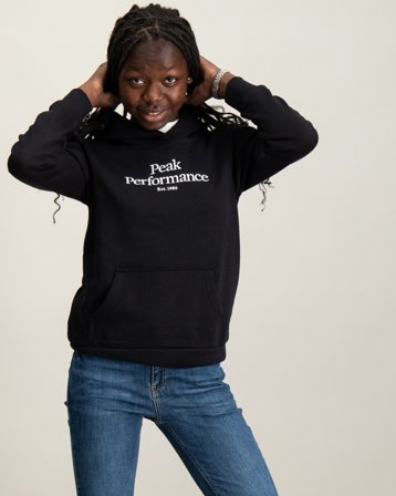 Peak Performance Jr Original Hood Noir Sweats à capuche Fille - Kids Brand Store
