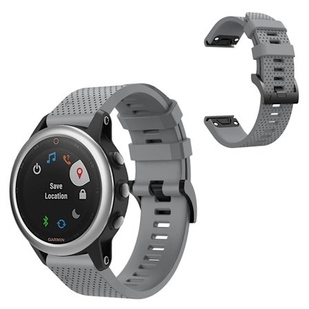 Stylish silicone watch band for Garmin Fenix 5S - Grey