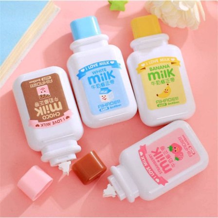 Skoleartikler Mini Korreksjonstape - 6m x 5mm, 4-pakning for skole, kontor Tilfeldige farger