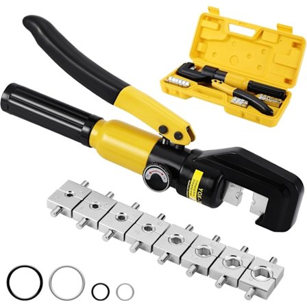 10 Tonns Hydraulisk Kabelskotang, med 9 Par Bakstykker, 4-70mm²