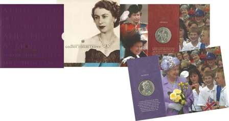 England 2002 - Dronning Elizabeths kroningsjubilæum - Flot mønt mappe