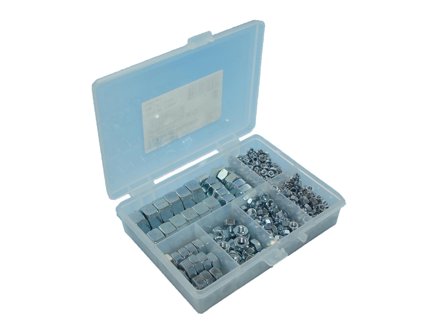 Tilka 80057 Muttersortiment M4-M16 FZB, DIN934, INNHOLD 500 STK, Innfesting